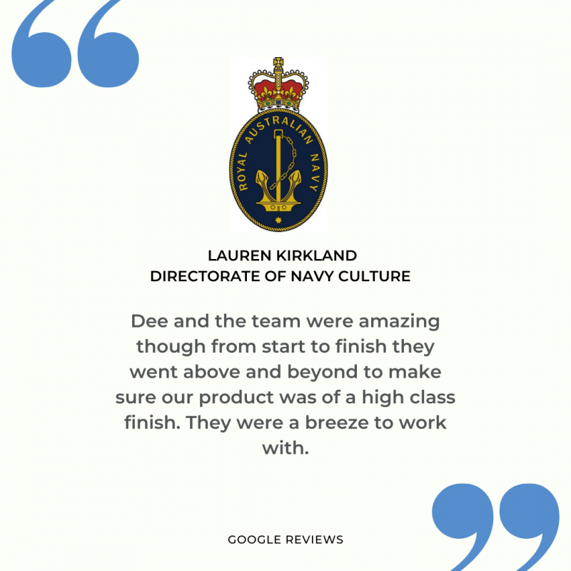 Original testimonial artwork from Lauren Kirkland, Directorate of Navy Culture.