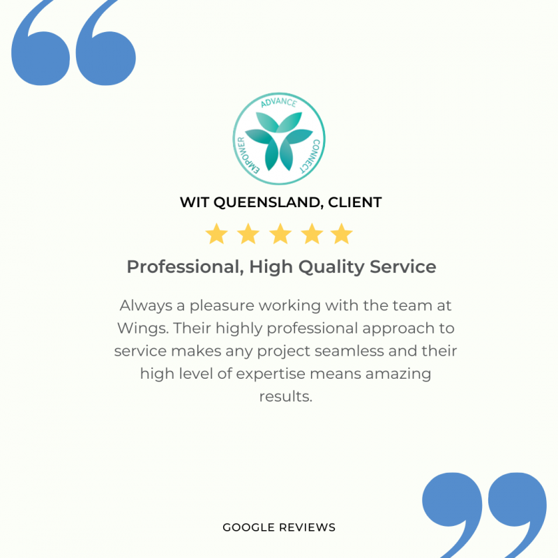 Original testimonial artwork from WiT Queensland.